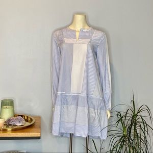 LOFT | NWT Blue Stripe Long Sleeve Shirtdr…